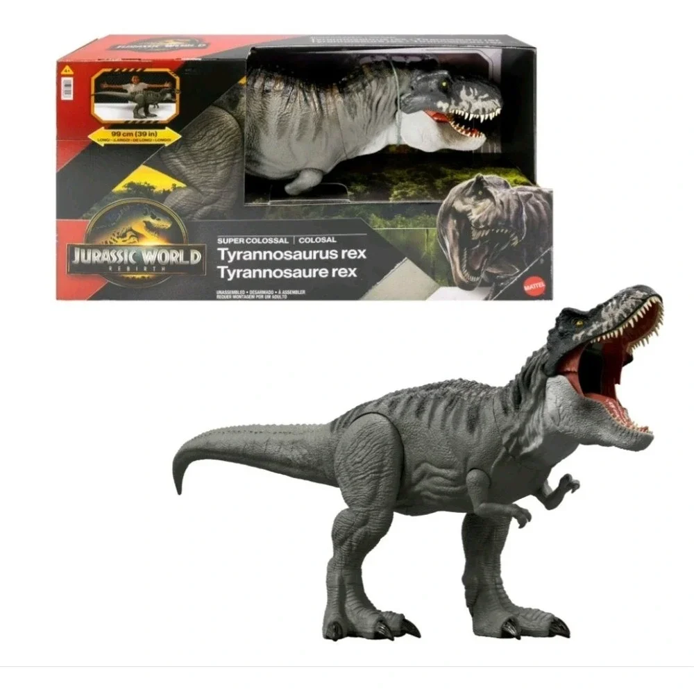 Mattel Jurassic World Rebirth Super Colossal Tyrannosaurus Rex 3ft‎ Dinosaur Toy